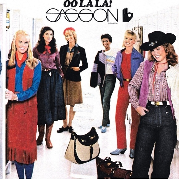 Vintage 70s Sasson Fair Isle V Neck Cardigan Sweater Oo La La Small Retro - Picture 9 of 15